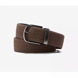 NWT‎ COLE HAAN Men's Reversible Stretch Belt Brown Navy Blue 42